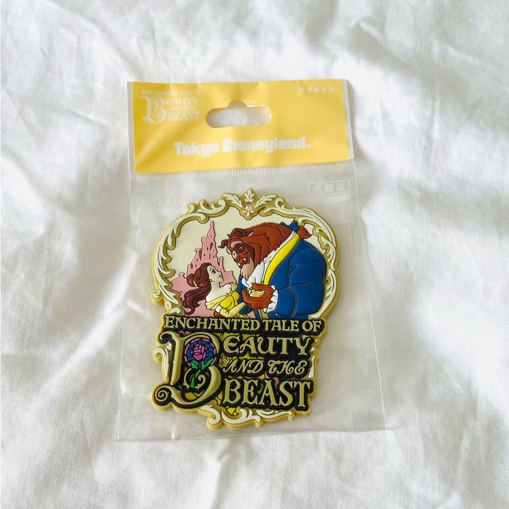 Tokyo Disneyland Exclusive Beauty and the Beast Magnet - Yellow, Blue, Red